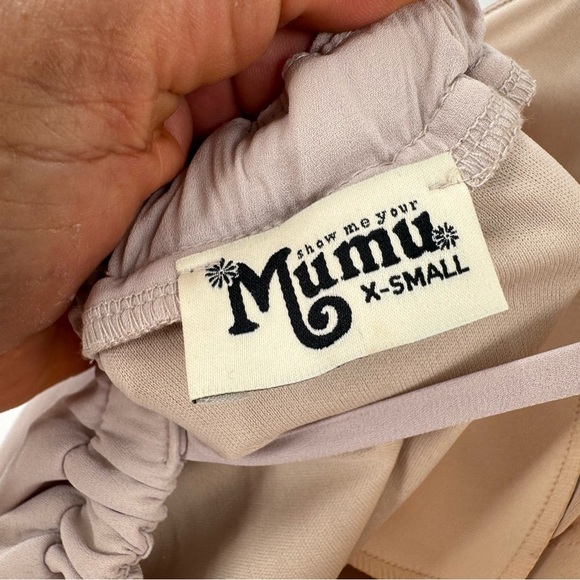 Show me your mumu womens Elegant Beige Halter Maxi Dress XS - Picture 5 of 6